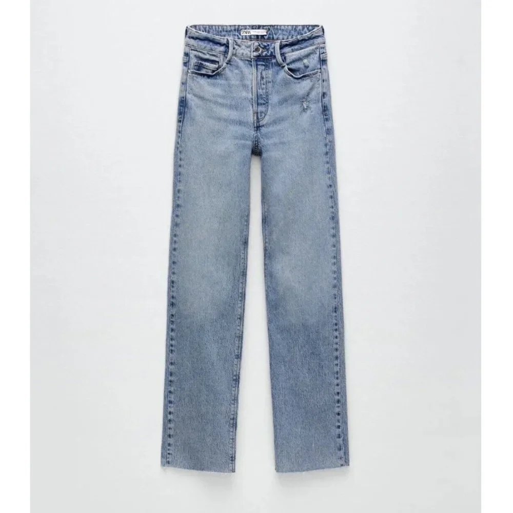 NWT Zara High Rise Straight Leg Jeans 6164/219/406 - Picture 3 of 10
